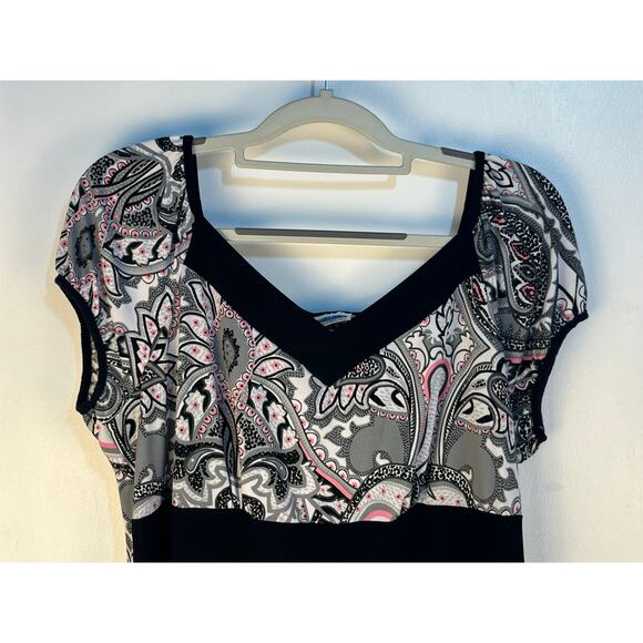 VTG Y2k Babydoll Blouse Size Large/XL Pink Black Whimsigoth Fairy Grunge - Picture 2 of 4